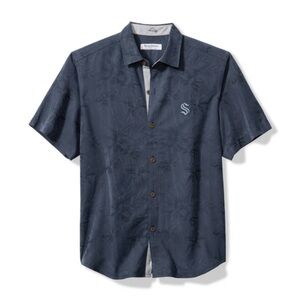 Tommy Bahama L Seattle kraken NHL‎ Coconut Point br Palm Vista Island Camp Shirt